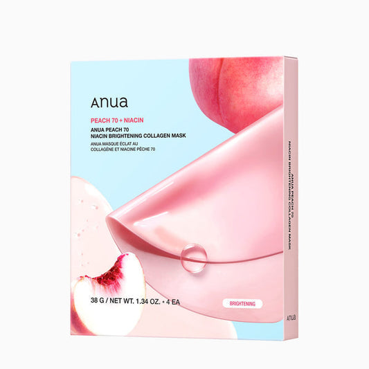 Anua - Peach 70 Niacin Brightening Collagen Mask 38G (1Ea)*4Set